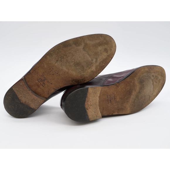 Johnston Murphy Tassel Loafer Mens 11 Burgundy Leather Kilt Brogue Dress Shoes - Picture 12 of 12